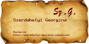 Szerdahelyi Georgina névjegykártya