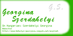 georgina szerdahelyi business card
